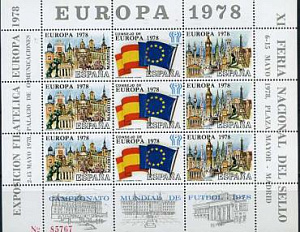 Испания, ЧМ 1978, сувенирный лист